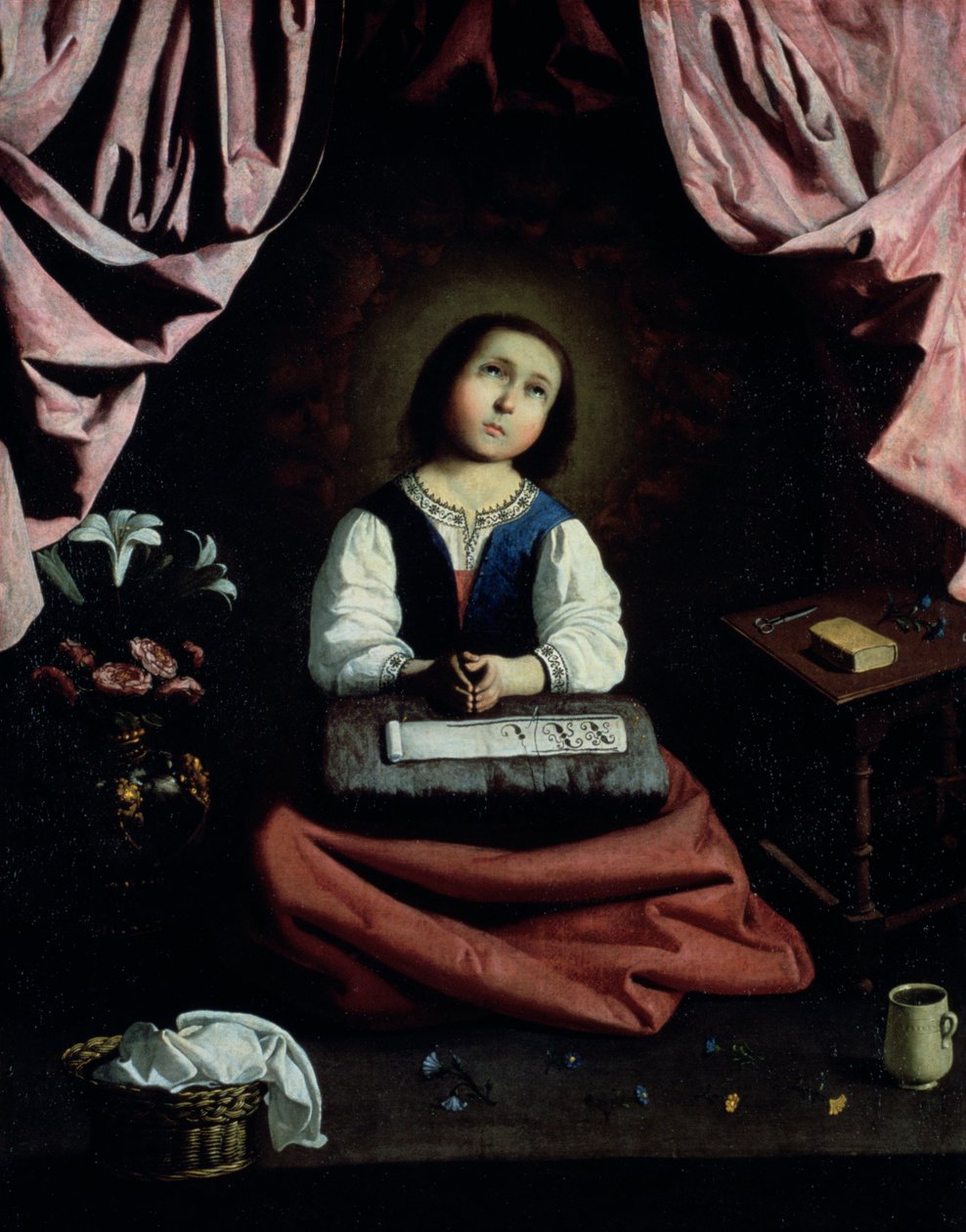 A Virgem Jovem, c1632-33 de Francisco de Zurbaran