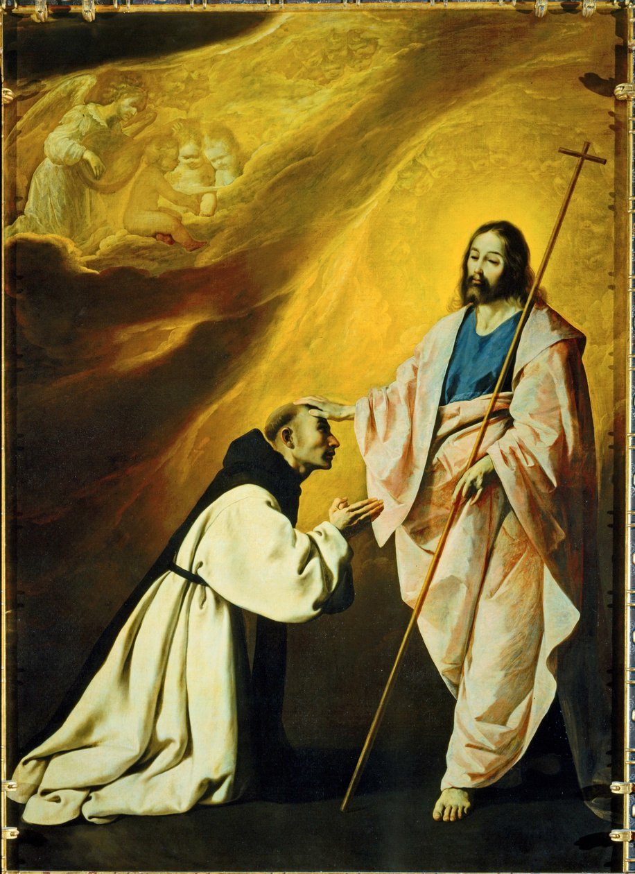 A aparição de Jesus Cristo ... (pintura sobre tela) de Francisco de Zurbaran