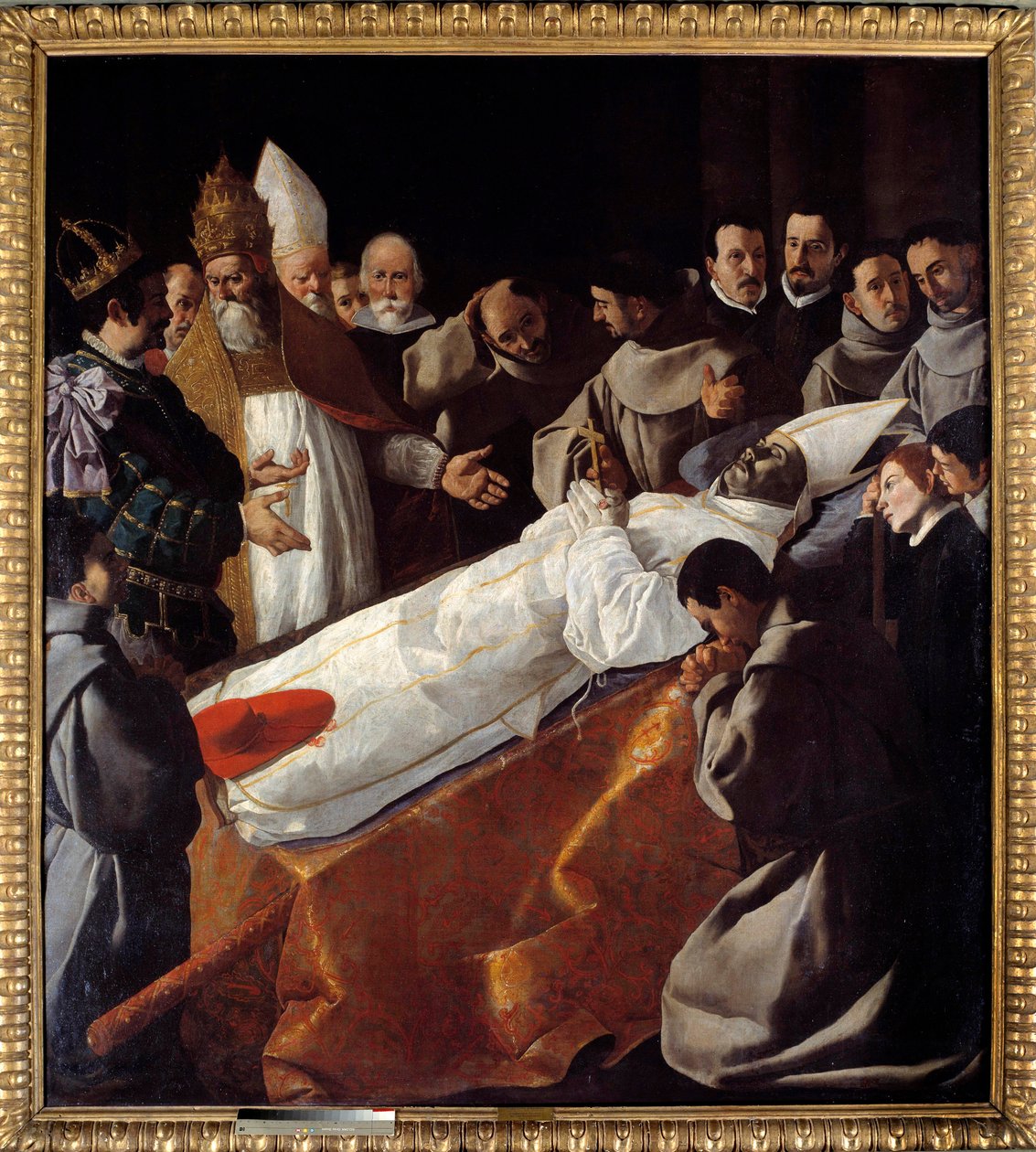 A exposição do corpo de São Boaventura (1221-1274) Pintura de Francisco de Zurbaran (1598-1664) Sol do século XVII. 2,5x2,25 m de Francisco de Zurbaran