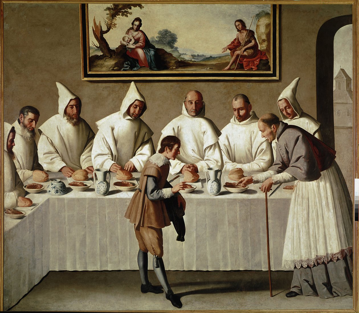 O milagre de São Hugh no Refeitório dos Cartuxos (óleo sobre tela de Francisco de Zurbaran