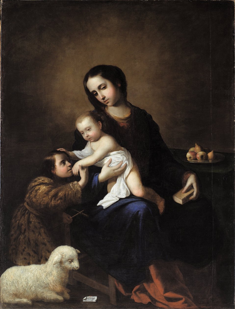 Nossa Senhora com o Menino Jesus e São João Batista em criança de Francisco de Zurbaran