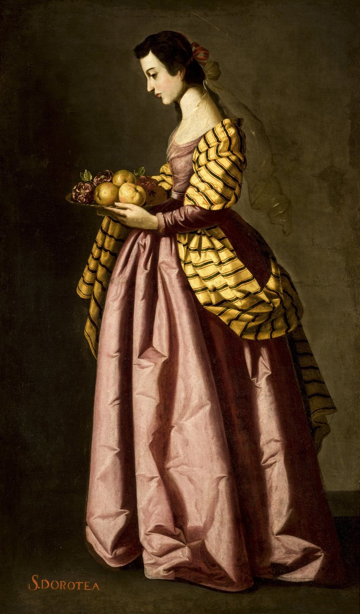 Santa Doroteia, c. 1640. de Francisco de Zurbaran