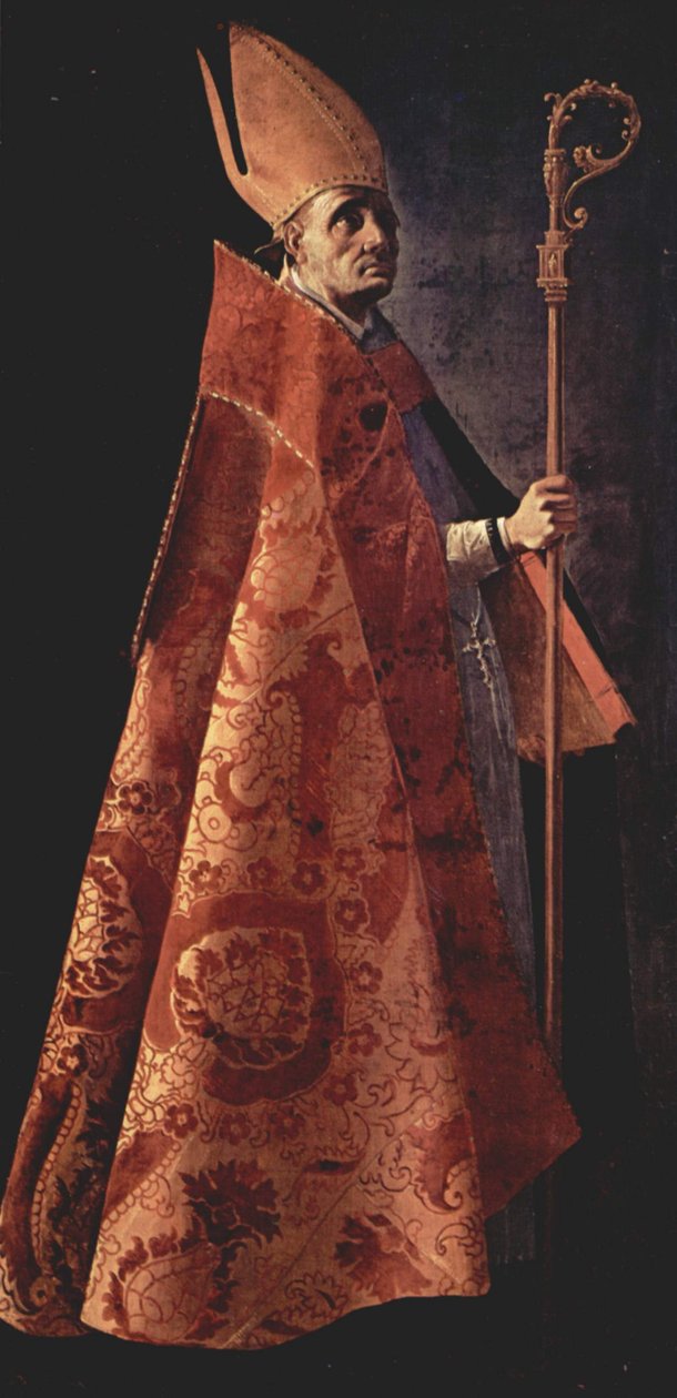 Espanhol: Santo Obispo Saint Ambrose de Francisco de Zurbaran