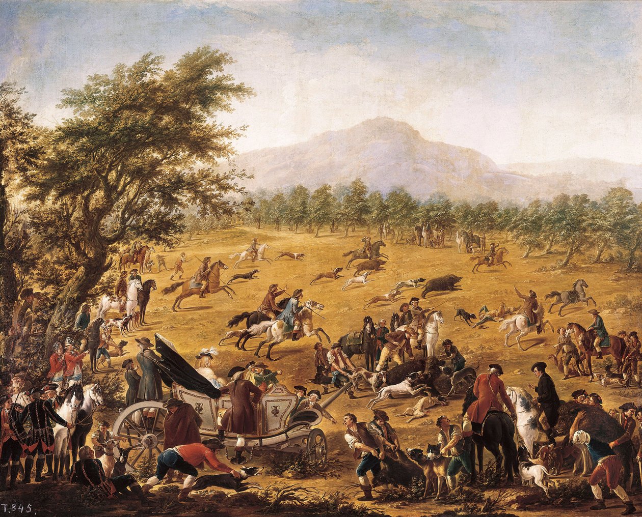 Caça, c. 1780 (óleo sobre tela) de Francisco de la Traverse