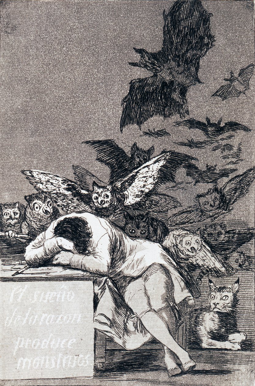 O sonho da razão traz monstros de Francisco de Goya