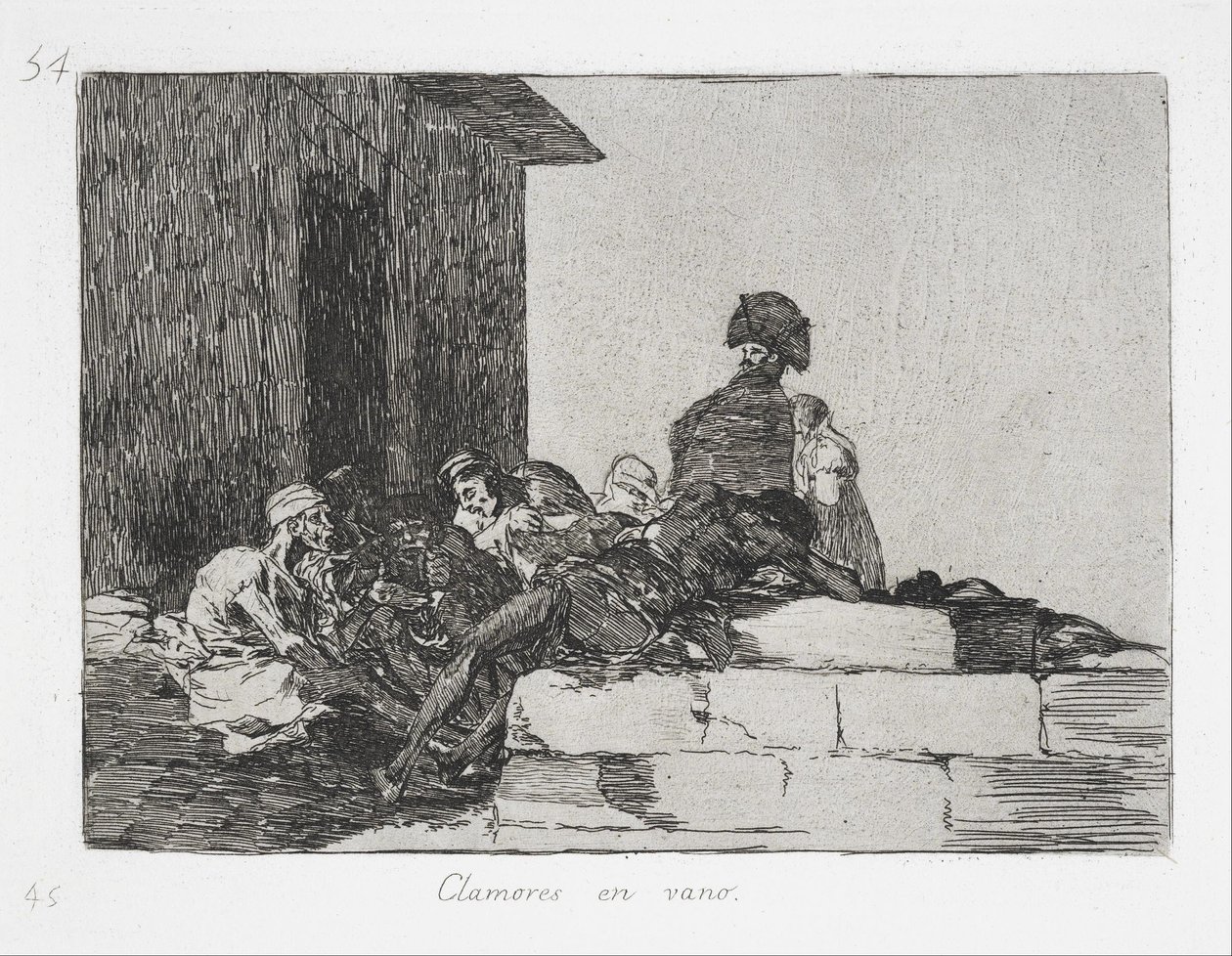 Vain lamentos (Clamores en vano) da série Os Desastres da Guerra (Os Desastres da Guerra) de Francisco de Goya