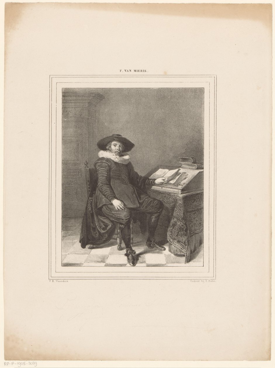 Retrato do homem desconhecido de Franciscus Bernardus Waanders