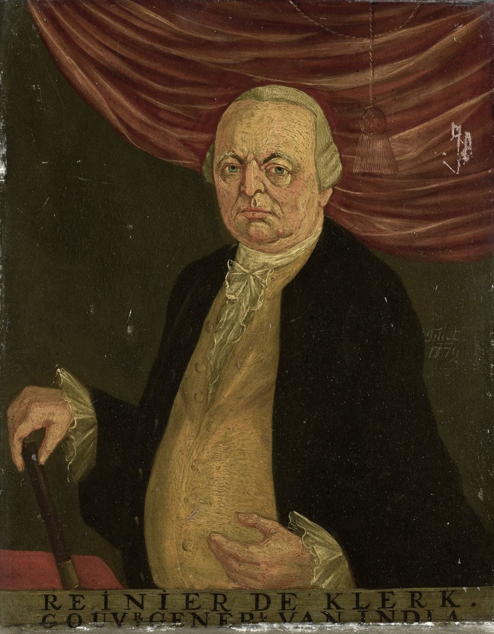 Retrato de Reinier de Klerk, Governador-Geral da Companhia Holandesa das Índias Orientais de Franciscus Josephus Fricot (attributed to)