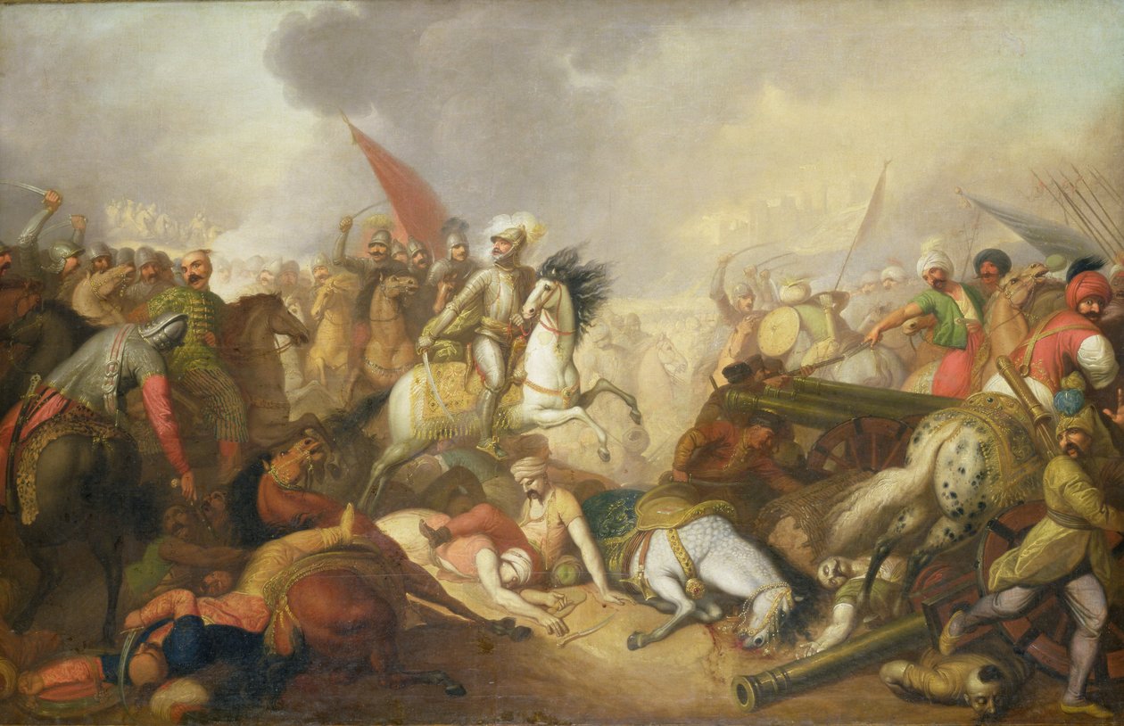 A Batalha de Chocim em 1673 de Franciszek Smuglewicz
