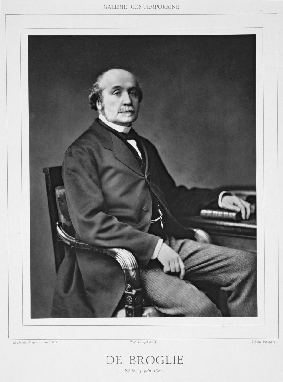 Jacques Victor Albert de Broglie (1821-1901), da Galerie Contemporaine, c.1874-78 de Franck