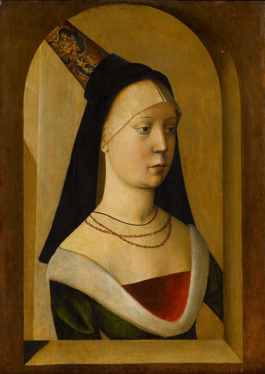 Retrato de uma mulher, c.14775-80 de Franco Flemish School