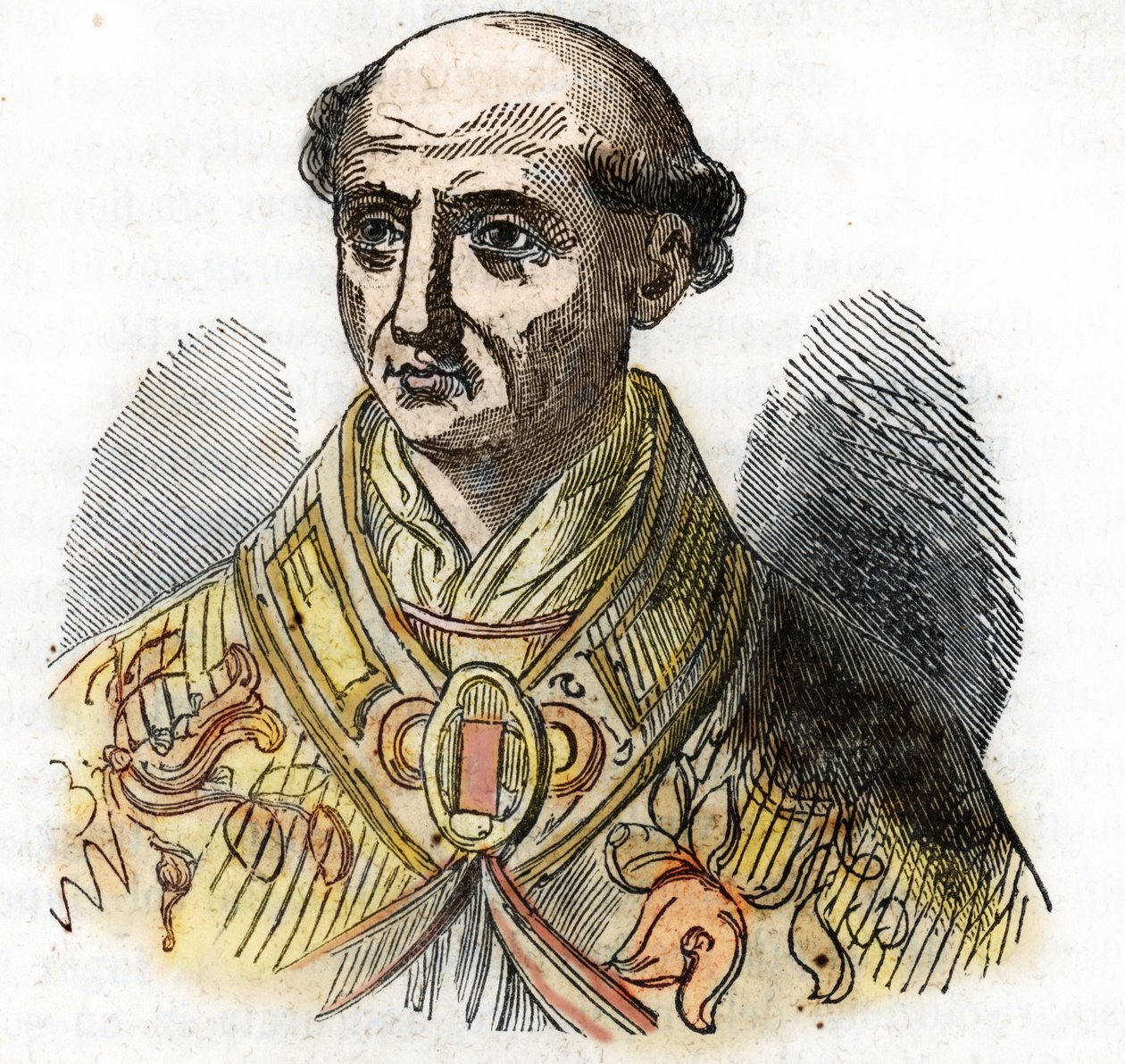 Retrato do Papa São Calixte II (Gui de Borgonha, em italiano Guido dei Conti di Borgogna, Calisto II de Franco Mistrali