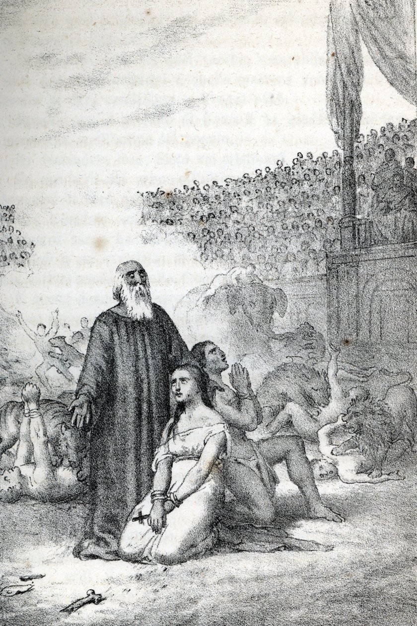 Antiguidade Romana: Os Mártires Cristãos no Anfiteatro (Primeiros Mártires da Igreja de Roma) Extraído de "Misteri del Vaticano" de Franco Mistrali de Franco Mistrali