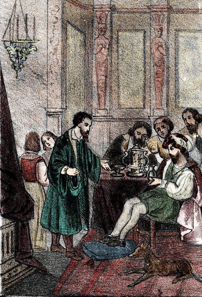O escultor Benvenuto Cellini na corte do rei de França François I de Franco Mistrali