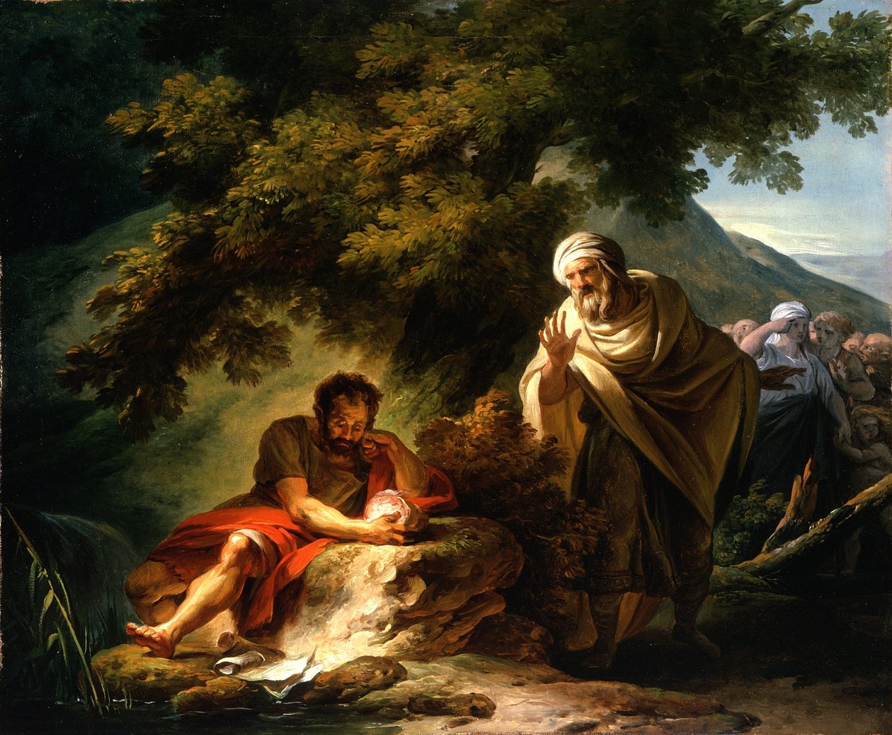 Demócrito entre os abderitanos, c.1790 de François André Vincent