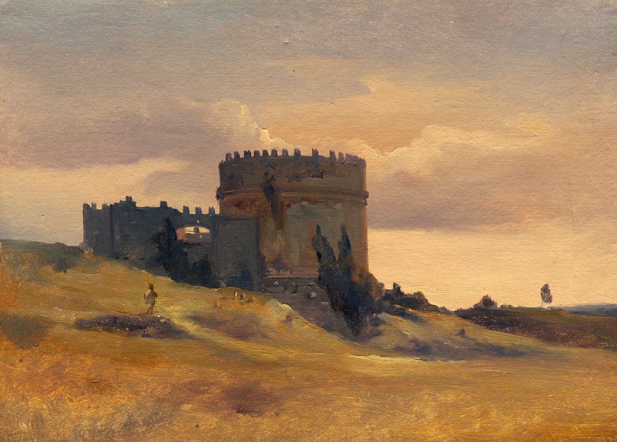 O túmulo de Cecaelia Metella, c.1830 de Francois Antoine Leon Fleury