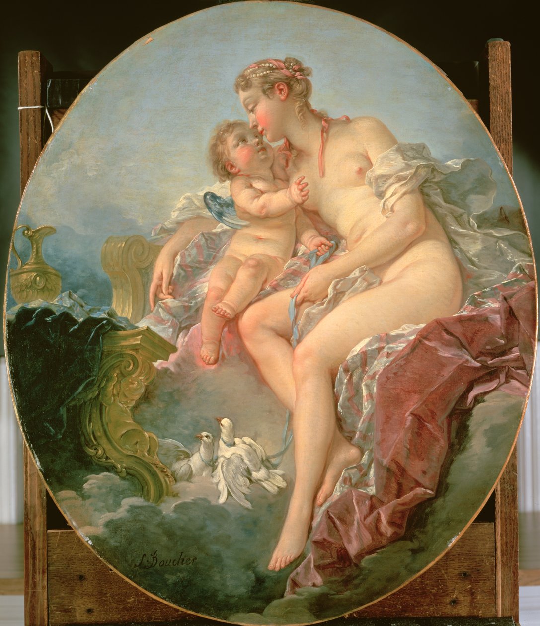 Cupido acariciando Vênus de François Boucher