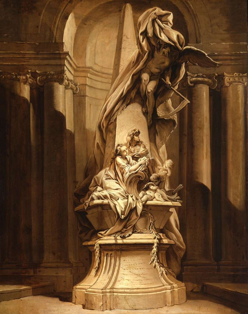 Monumento a Mignard, c.1735 de François Boucher