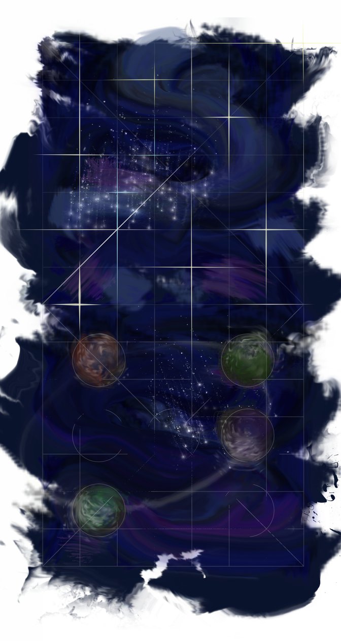 Gênesis Dia 4: Estrelas, 2014, (pintura digital) de Francois Domain