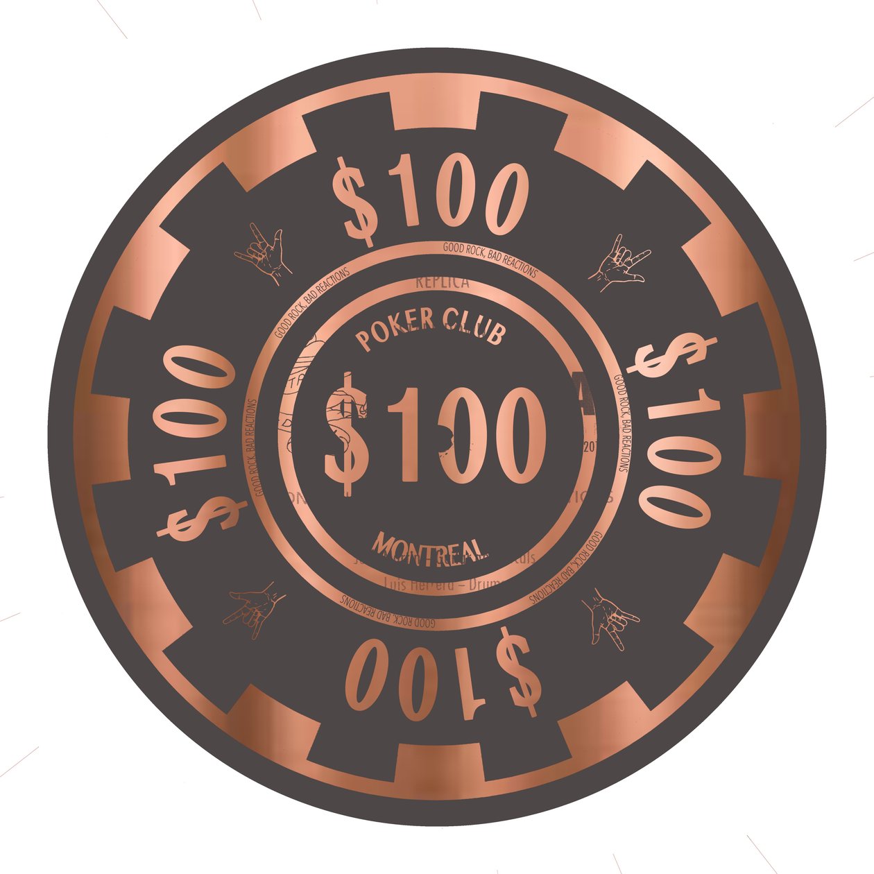 PokerChip $ 100, 2015, digital de Francois Domain