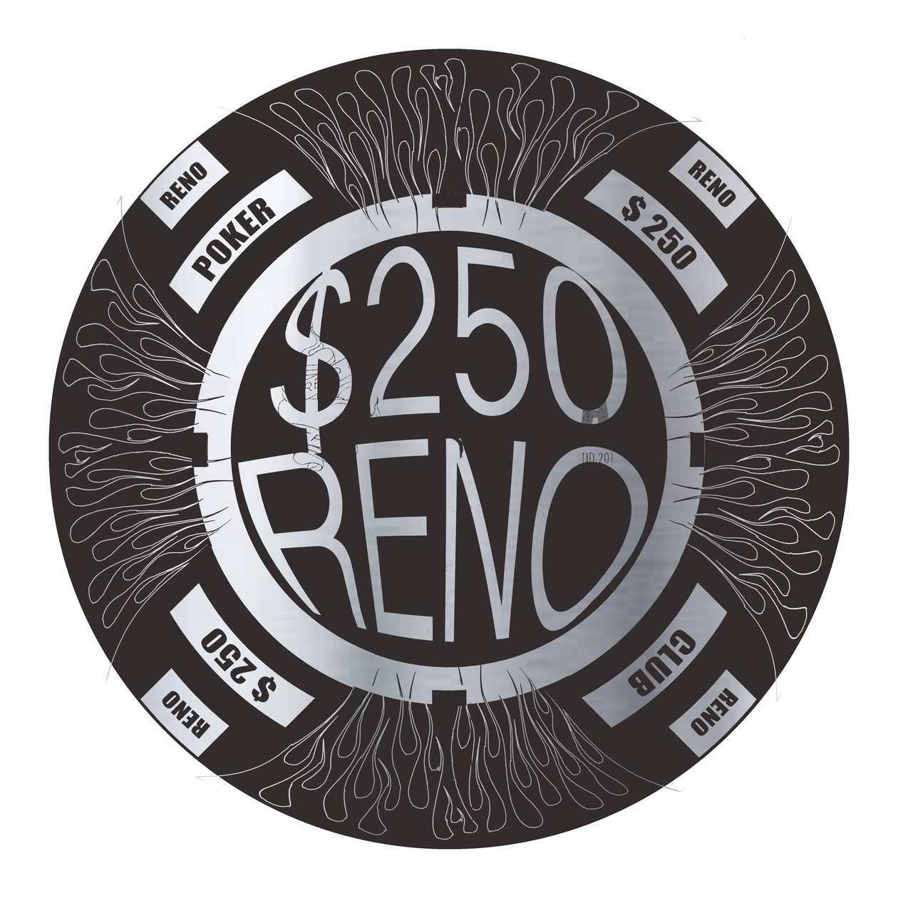 PokerChip $ 250, 2015, digital de Francois Domain