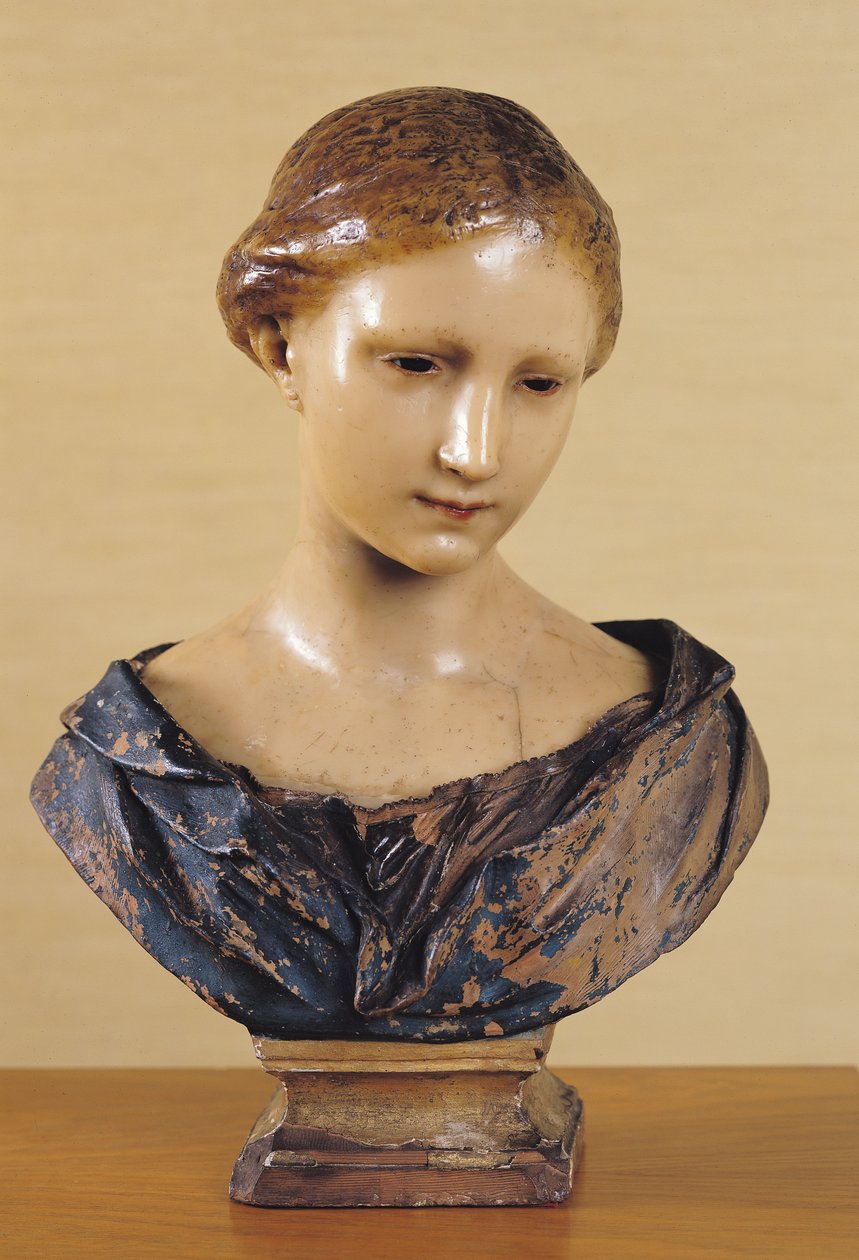 Busto de uma mulher (cera) de Francois Duquesnoy