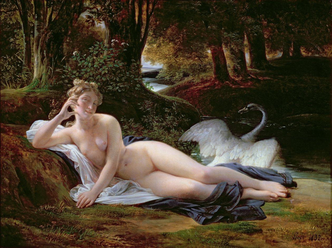 Leda e o cisne, 1832 de Francois Edouard Picot
