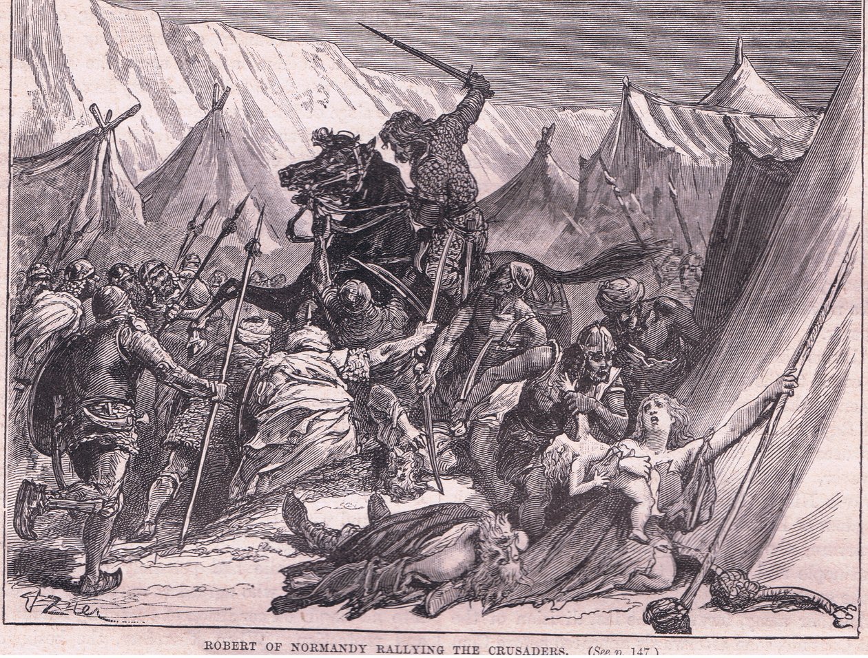 Robert da Normandia reunindo as crusAD AD 1097 de Francois Edouard Zier
