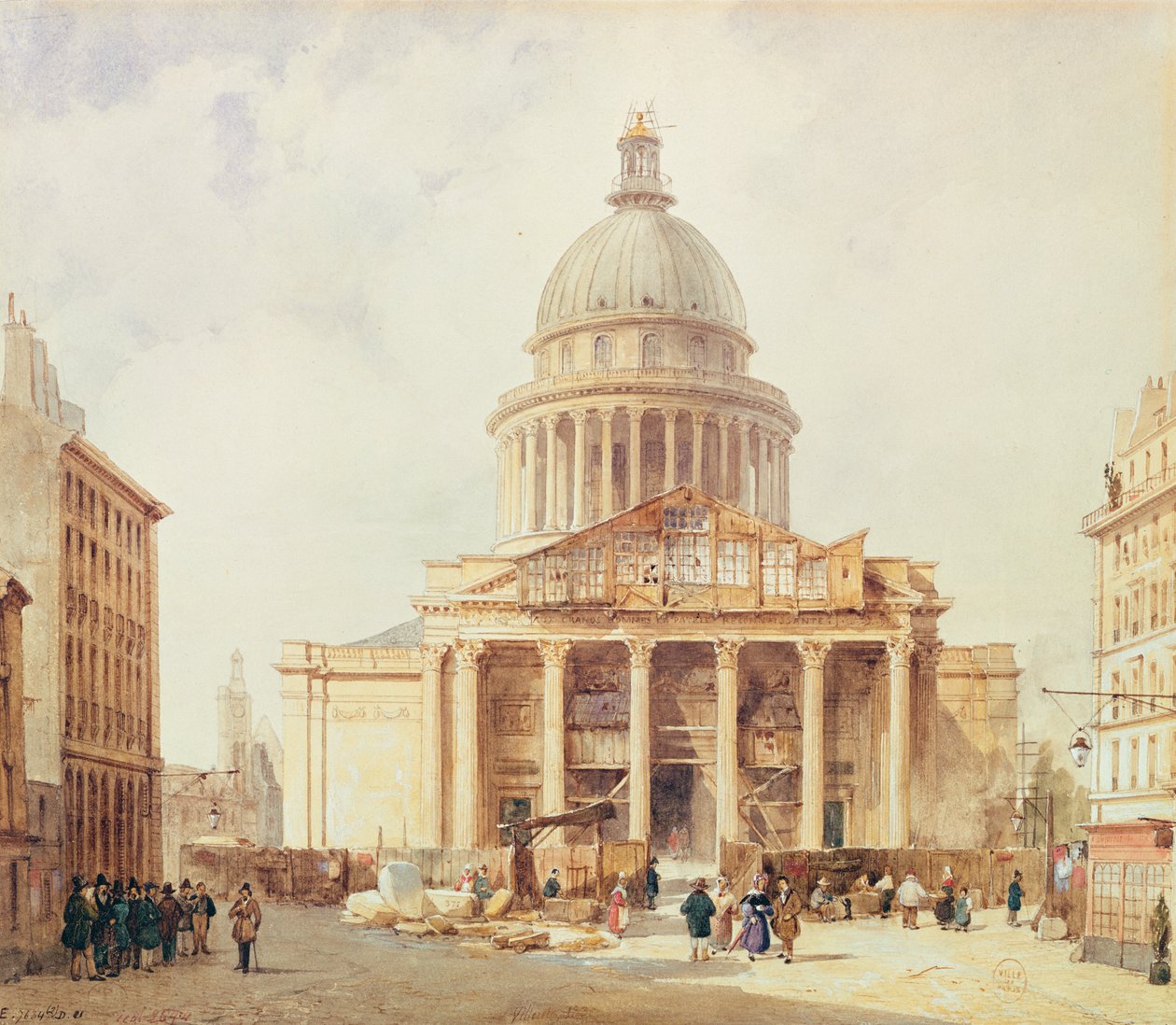 O Panteão em 1835 de Francois Etienne Villeret