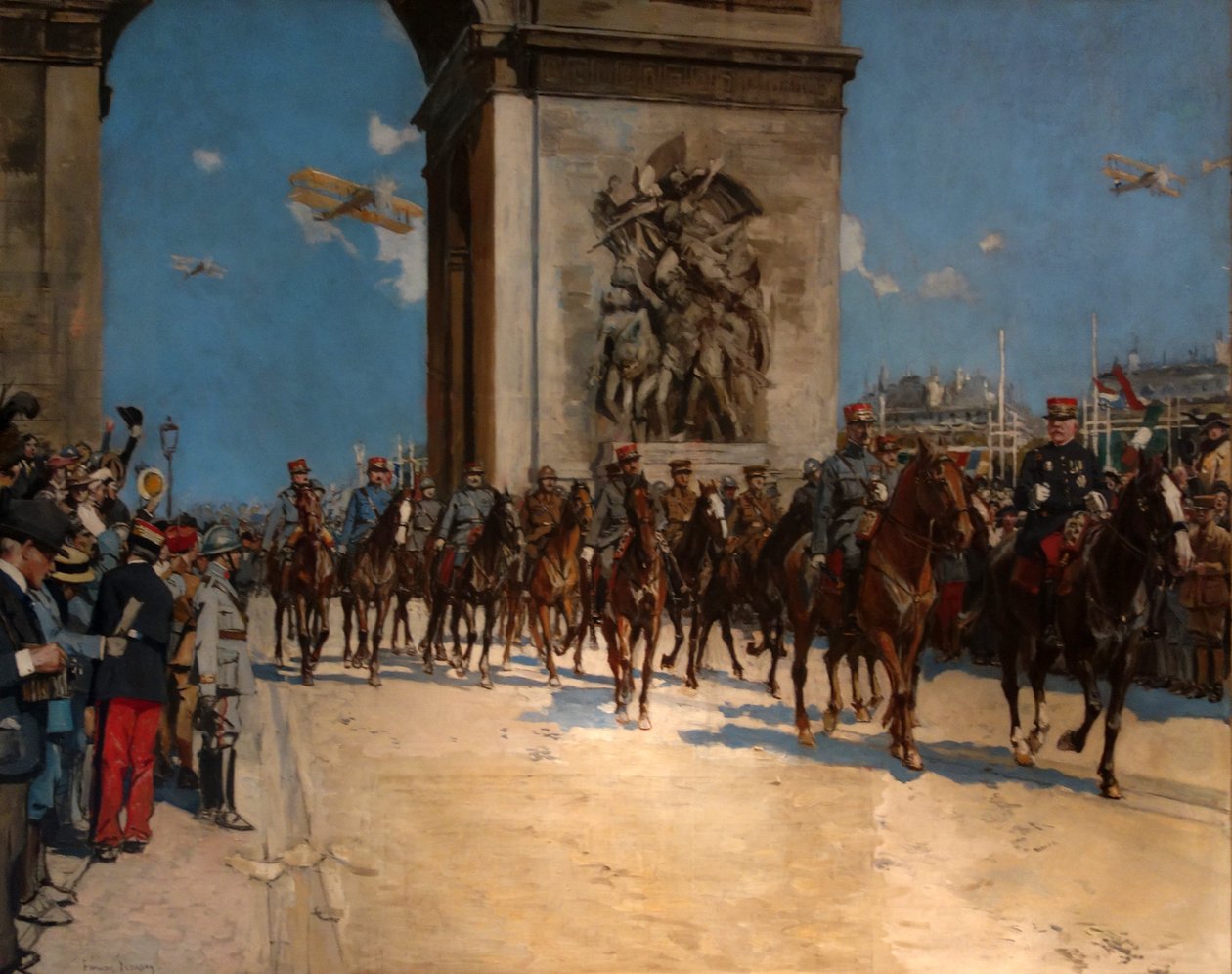 O desfile da vitória, 14 de julho de 1919 de Francois Flameng