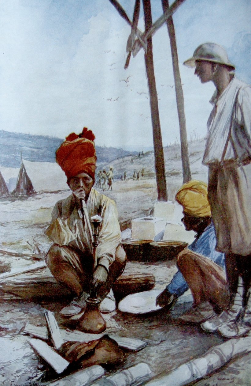 Cavaleiros indianos em repouso, 1917 de Francois Flameng