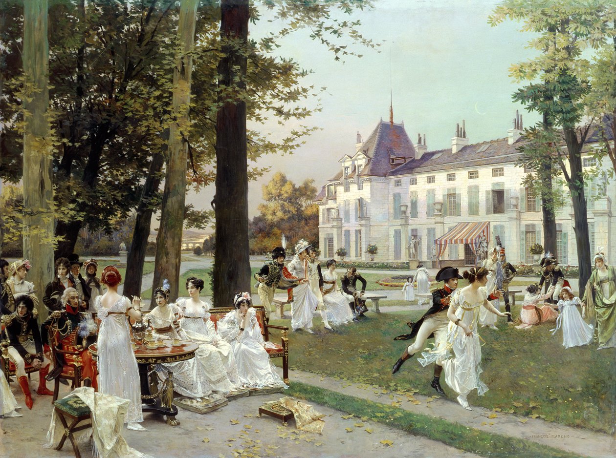 Recepção em Malmaison, 1802 de Francois Flameng