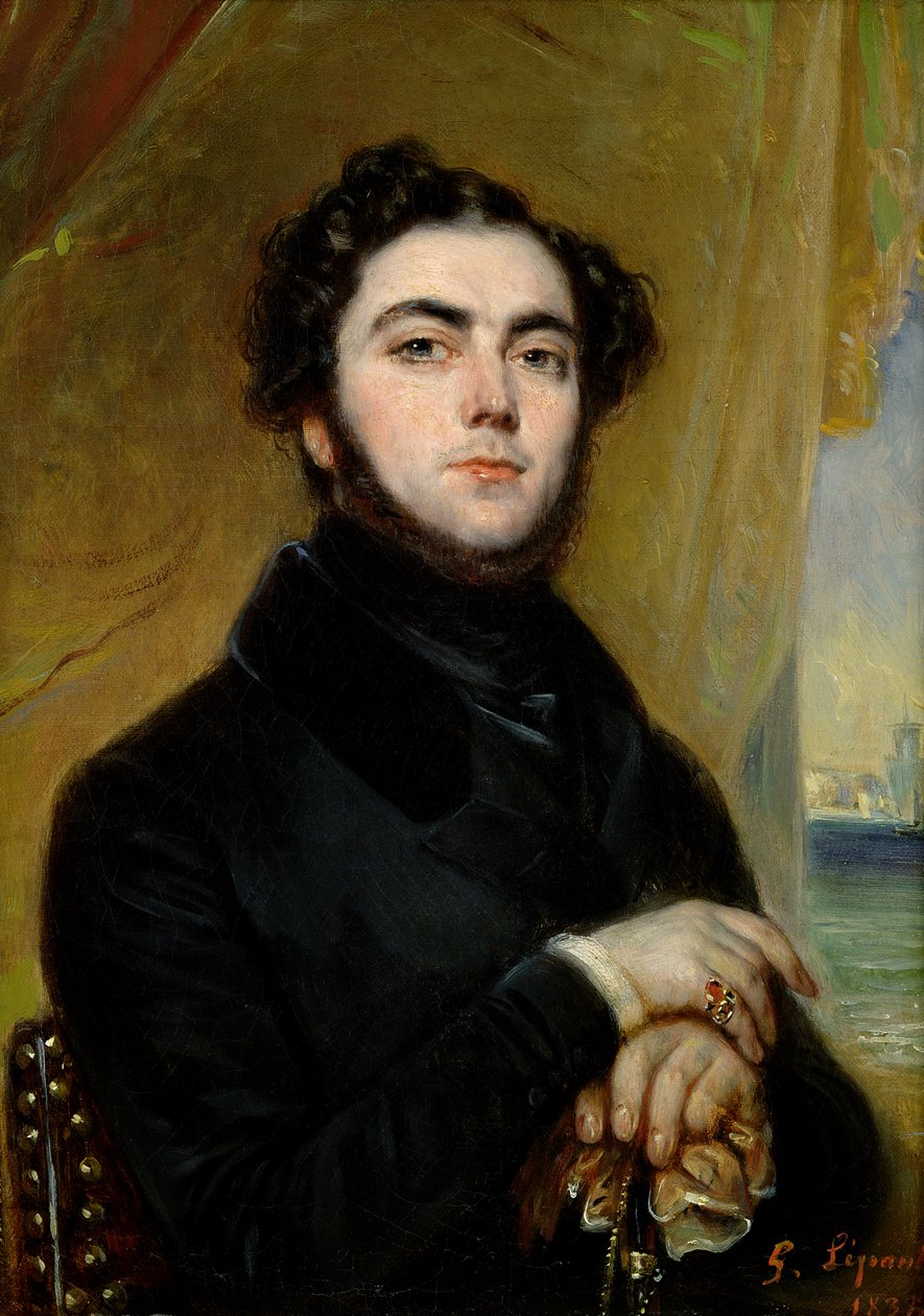 Retrato de Eugene Sue (1804-57) 1837 de Francois Gabriel Guillaume Lepaulle