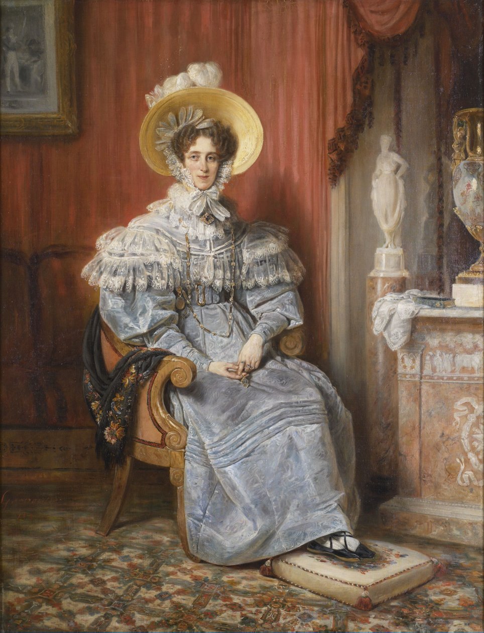 Retrato de Marie Elizabeth Amalie Franziska, Princesa de Wagram (1784-1849) de Francois Gabriel Guillaume Lepaulle