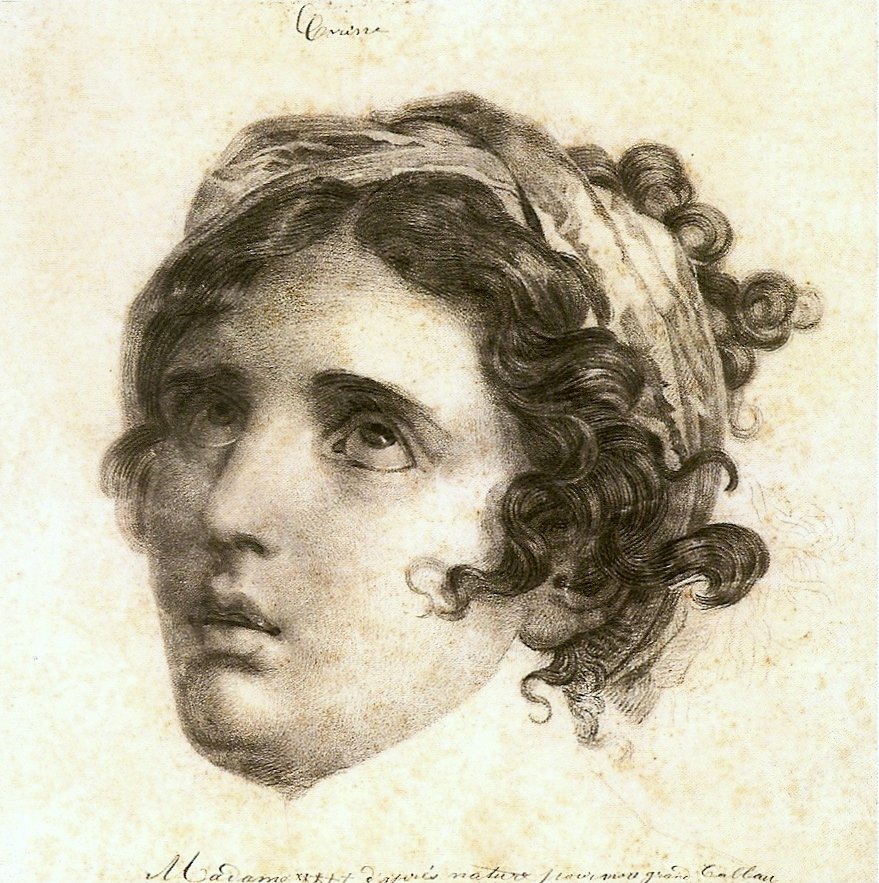 Estudo de Corinne para Corinne em Cape Miseno de Baron François Pascal Simon Gérard