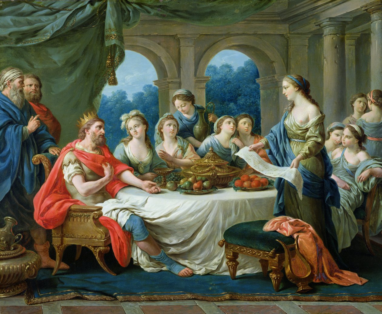 Ester e Assuero, c.1775-80 de Francois Langrenee