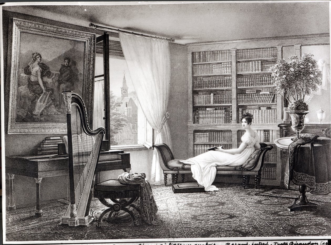 Madame Recamier (1777-1849) no Abbaye-aux-Bois, 1810-1844 de Francois Louis Dejuinne