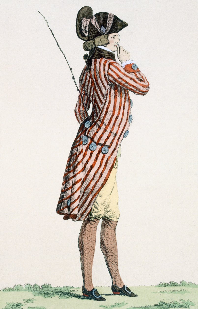 O Lorgneur, gravado por Baquoi, placa no.283 de &39;galerias de moda francesa e trajes&39;, c.1778-87 de Francois Louis Joseph Watteau