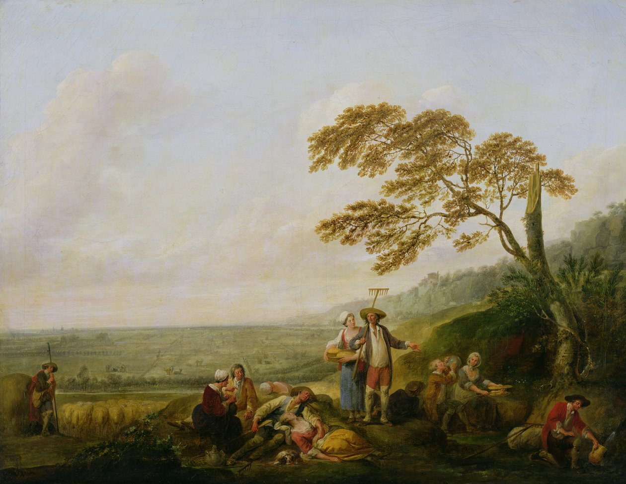 Meio-dia, de uma série nas quatro horas do dia, 1771 de Francois Louis Joseph Watteau
