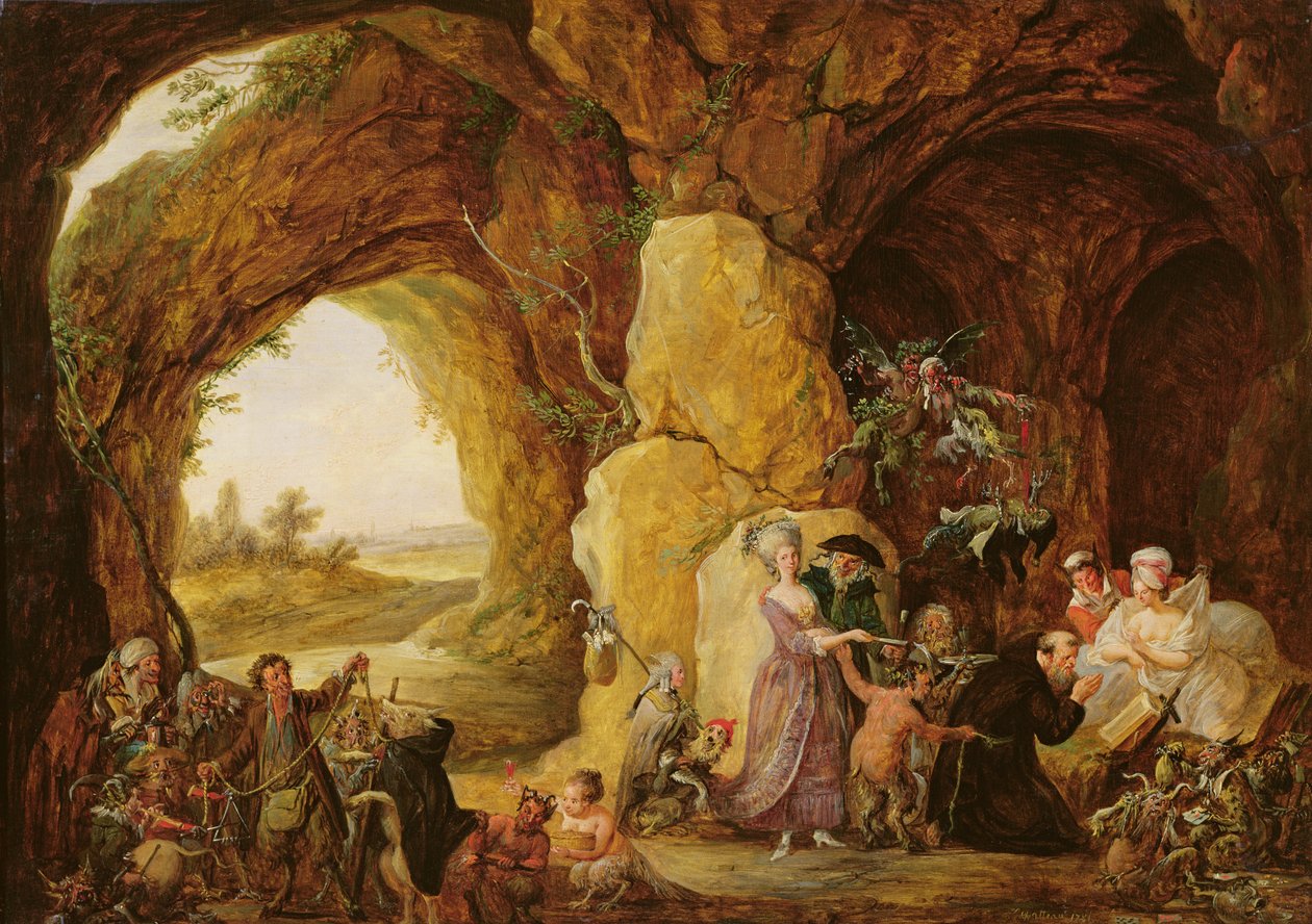A tentação de Santo Antônio, 1781 de Francois Louis Joseph Watteau