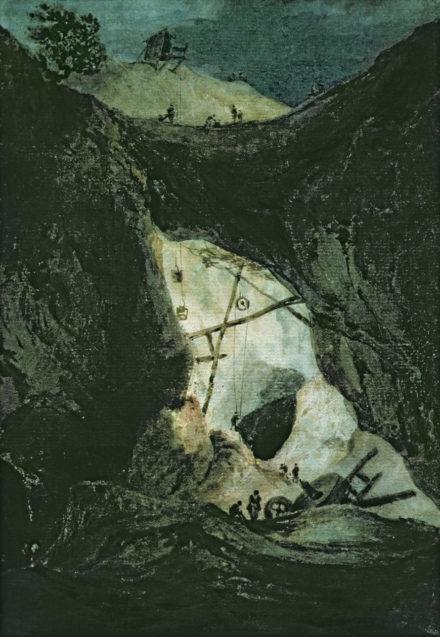 A mina de Parys em Angelsea, c.1805 de Francois Louis Thomas Francia
