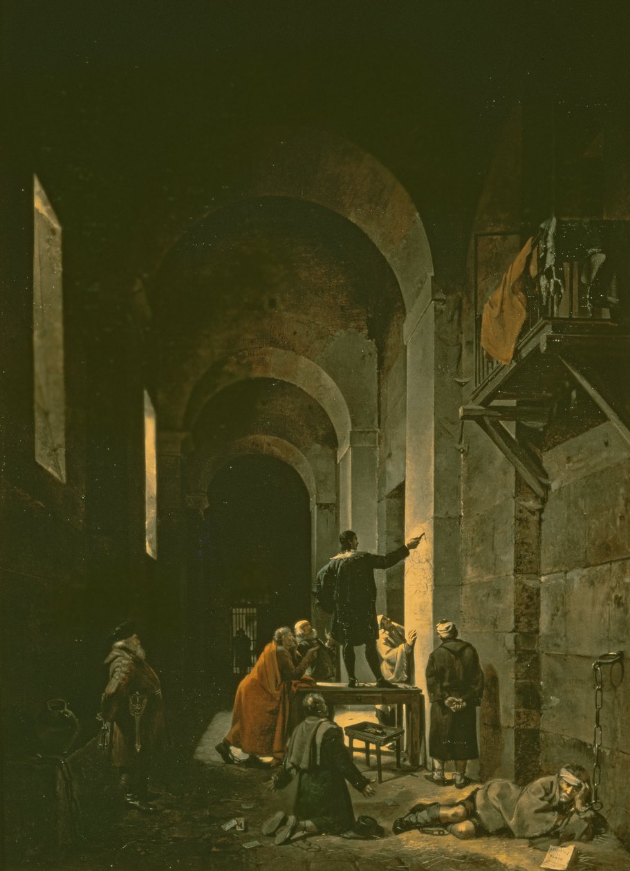 Jacques de Stella (1596-1657) na prisão, 1810 de Francois Marius Granet