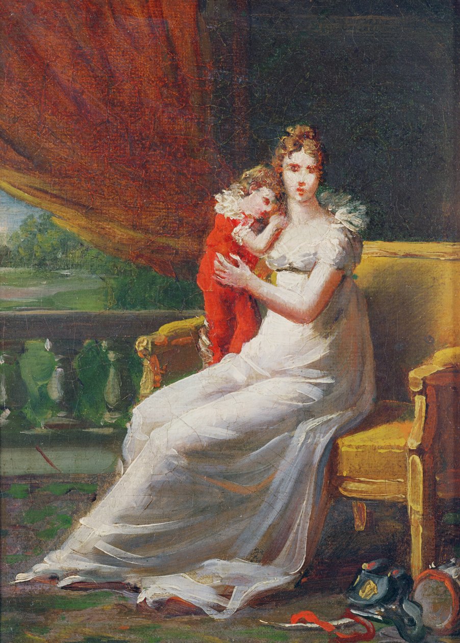 Marie-Louise segurando em seus braços o rei de Roma de Baron François Pascal Simon Gérard