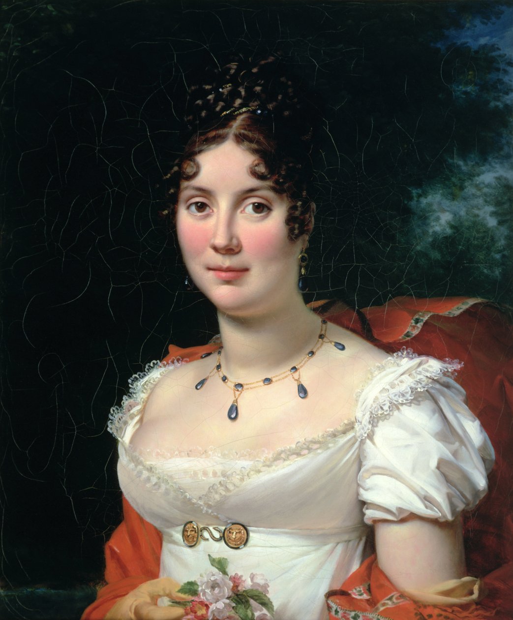 Retrato de uma senhora em um vestido império de Baron François Pascal Simon Gérard