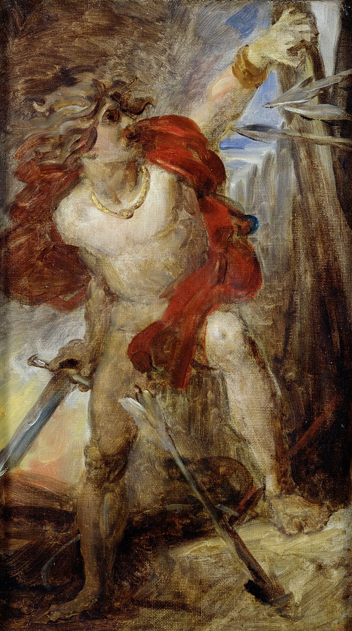 Estudo para a coragem gaulês, c.1830-32 de Baron François Pascal Simon Gérard