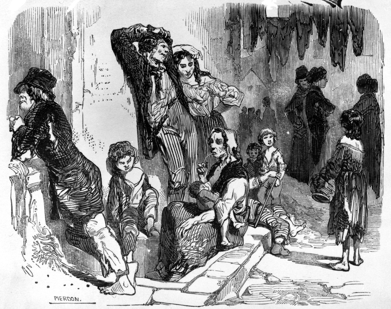 Uma cena em St. Giles de Francois Pierdon