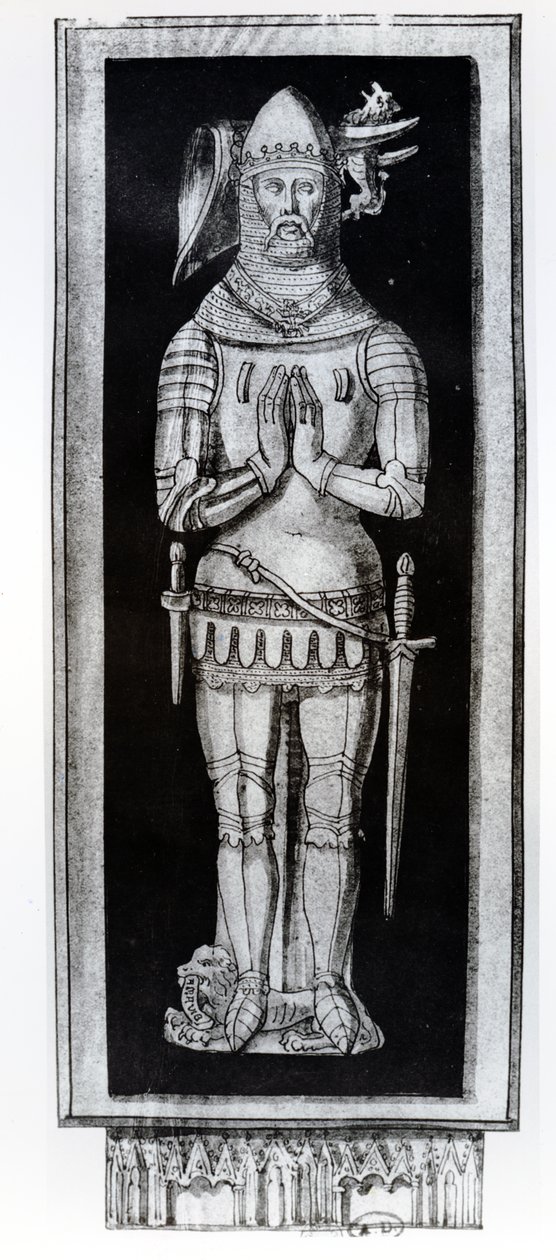 Túmulo de Jean V, duque da Bretanha, c.1700 de Francois Roger de Gaignieres
