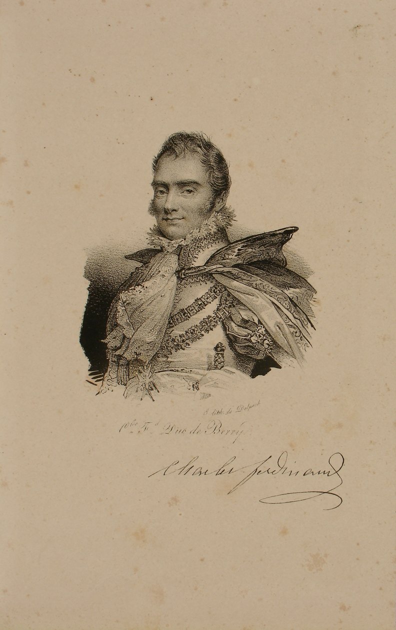 Charles Ferdinand da França, duque de Berry (1778-1820) 1814 de Francois Seraphin Delpech