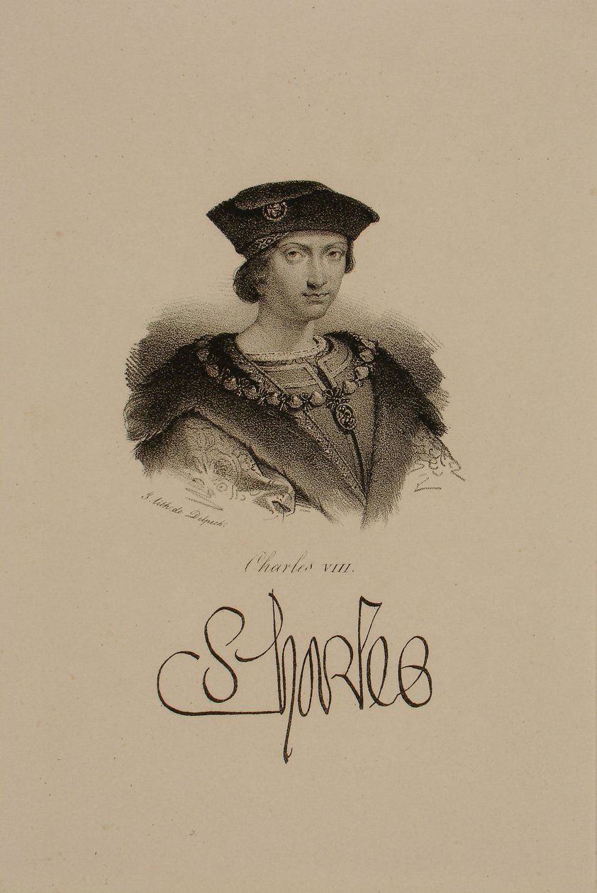 Carlos VIII (1470-98), rei da França de Francois Seraphin Delpech