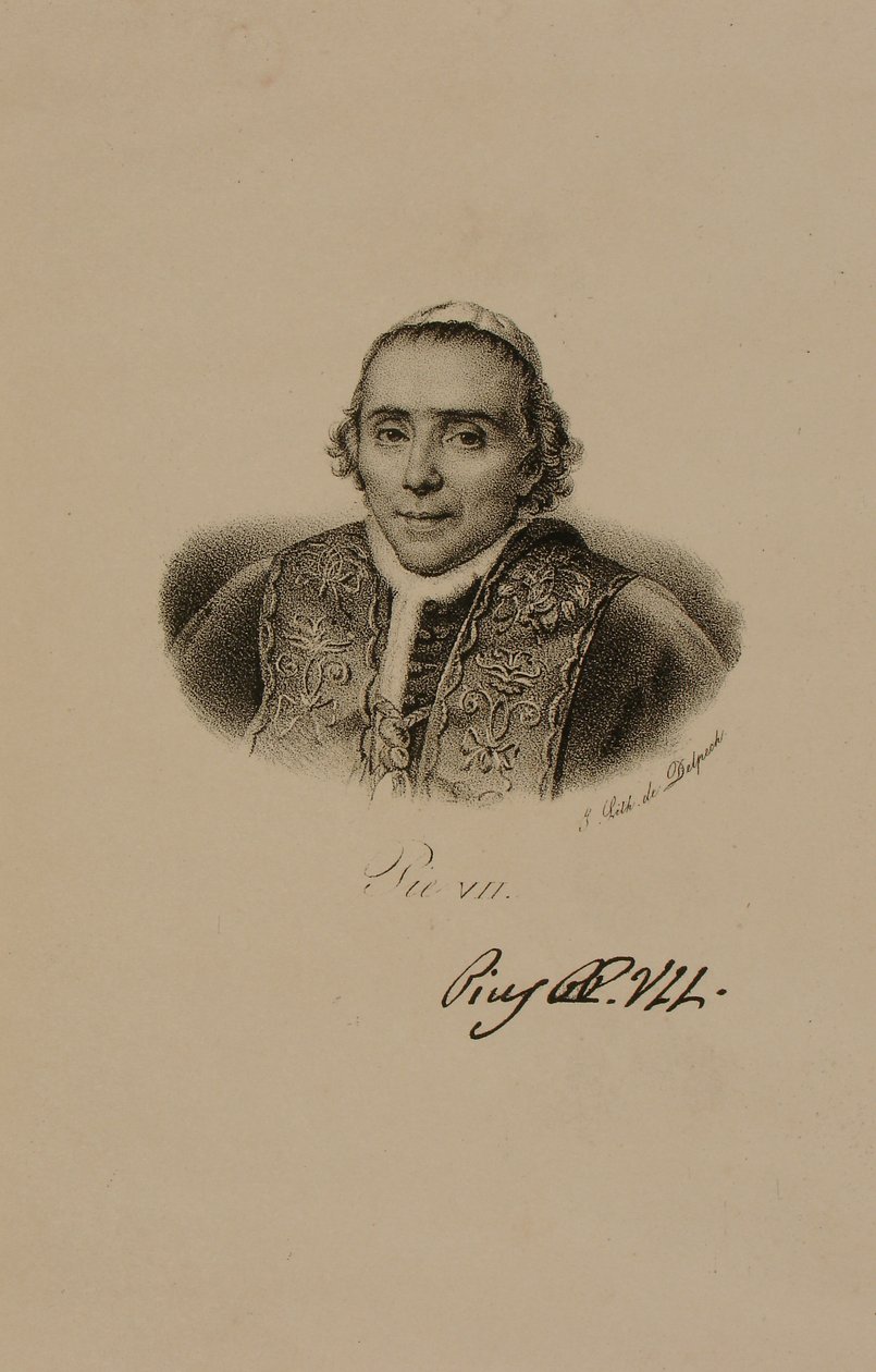 Retrato do Papa Pio VII de Francois Seraphin Delpech